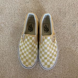 Vans yellow checkered